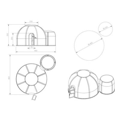 Το ξενοδοχείο Dome House με το νέο σχεδιασμό Star View 2020 και ευρύχωρο 5M * 7,5M * 3,5M μέγεθος