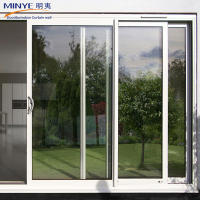 Τύπος γυάλινης πόρτας PVC/UPVC διπλές γυάλινες συρόμενες πόρτες για μπάνιο και ντουλάπι κουζίνας