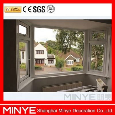 Διπλό γυάλινο διπλό θολωμένο γυαλί Swing Out PVC Vinyl Windows για κατοικίες