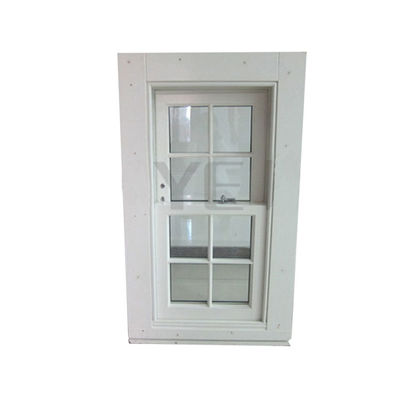 Στρώσιμο παράθυρο UPVC με διπλό γυαλί διπλό θέρμανση άξονα κύκλος επάνω κάτω γυαλί