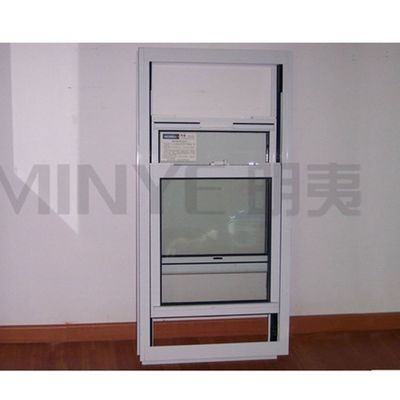Στρώσιμο παράθυρο UPVC με διπλό γυαλί διπλό θέρμανση άξονα κύκλος επάνω κάτω γυαλί