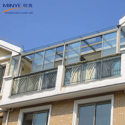 Εξωτερικό Solarium με εξατομικευμένο μέγεθος Αλουμινίου Curved Glass και κράμα Αλουμινίου