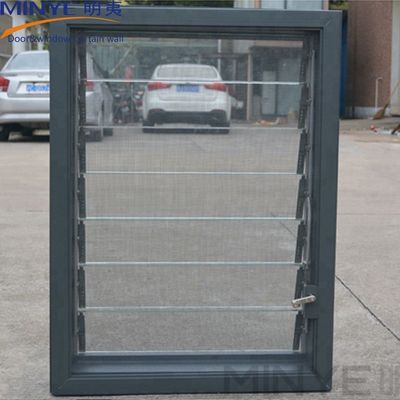 Προσαρμοσμένα χρώματα Γαλλικό σχεδιασμό Αυτοματοποιημένο γυάλινο παράθυρο Jalousie με γερμανικό υλικό