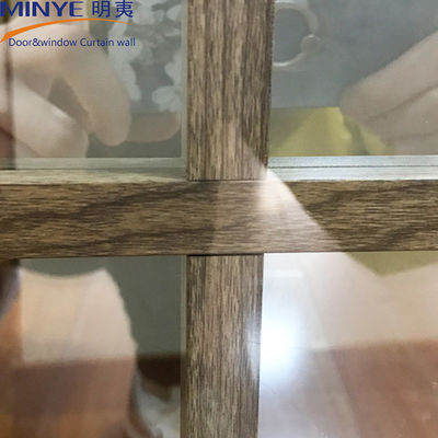 1.4 mm πάχος προφίλ Τυριχτό τοποθέτηση στη Σαγκάη μισό στρογγυλό ξύλινο παράθυρο