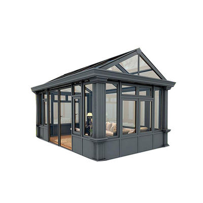 Καλές θερμομόνωση Αλουμινίου Sunrooms για καφέ χρώματα και επίπεδη οροφή χύτευσης