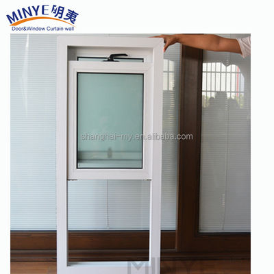 2.0mm-2.5mm πάχος προφίλ PVC κάθετο συρόμενο παράθυρο για εγκατάσταση αυλής