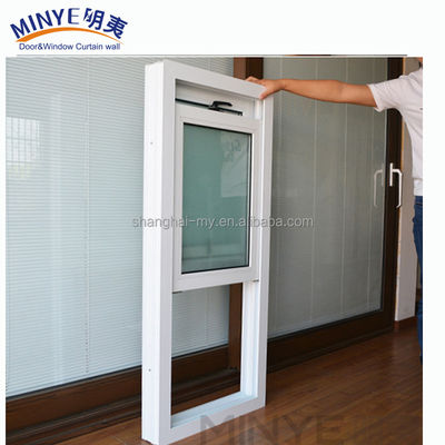 2.0mm-2.5mm πάχος προφίλ PVC κάθετο συρόμενο παράθυρο για εγκατάσταση αυλής