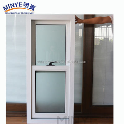 2.0mm-2.5mm πάχος προφίλ PVC κάθετο συρόμενο παράθυρο για εγκατάσταση αυλής