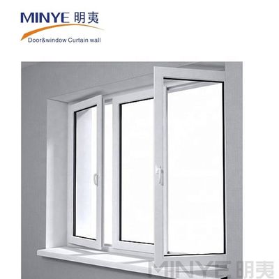 Διπλά γυαλιά προσαρμοσμένου μεγέθους Upvc/Pvc Casement παράθυρο για θερμότητα και ηχητική μόνωση