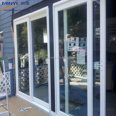 Σύγχρονο σχεδιασμό εξωτερικό αδιάβροχο UPVC PVC Γαλλικό γυάλινο κινούμενο παράθυρο για βίλες