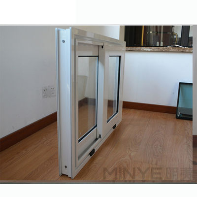 πλαστικό πλαίσιο UPVC συρόμενα παράθυρα με διπλό τζάμι και οριζόντιο άνοιγμα