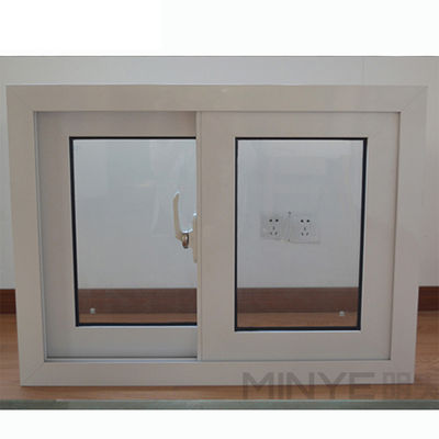 πλαστικό πλαίσιο UPVC συρόμενα παράθυρα με διπλό τζάμι και οριζόντιο άνοιγμα