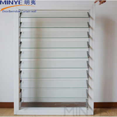 Προσαρμοσμένο προφίλ χρώμα Louver Design Αλουμινίου γυάλινο παράθυρο με χειριστή Rotogear