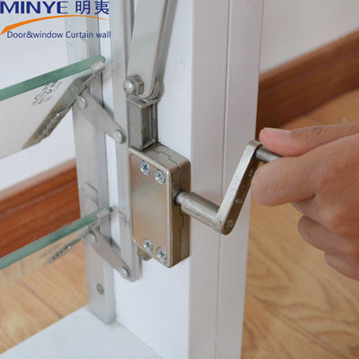 Προσαρμοσμένο προφίλ χρώμα Louver Design Αλουμινίου γυάλινο παράθυρο με χειριστή Rotogear