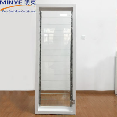 Προσαρμοσμένο προφίλ χρώμα Louver Design Αλουμινίου γυάλινο παράθυρο με χειριστή Rotogear