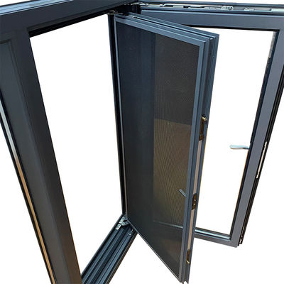Αντικλοπτικό σχεδιασμό Αλουμινίου Casement Windows με γερμανική Technoform μονωτική ταινία