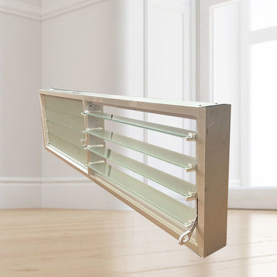 Προσαρμοσμένα χρώματα Αλουμινίου γυαλί Louver Shutter για την εξωτερική προστασία ευρωπαϊκό στυλ