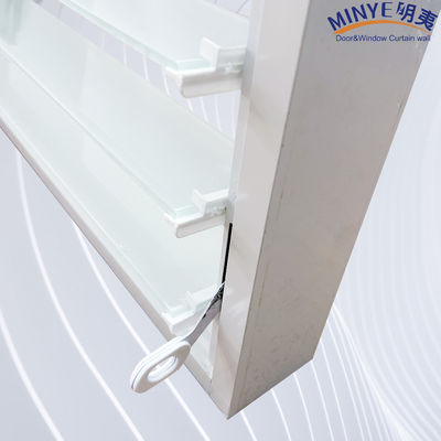 Προσαρμοσμένα χρώματα Αλουμινίου γυαλί Louver Shutter για την εξωτερική προστασία ευρωπαϊκό στυλ