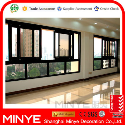 Μεταμοντέρνο Στυλ Σχεδιασμού Sun Shade Glass Windows με προφίλ 6063-T5 Standard Aluminium