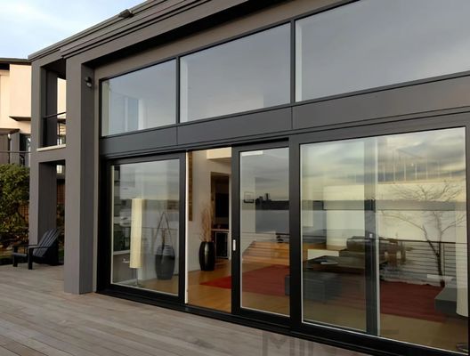 Ηχομόνωση Γαλλικό στυλ UPVC συρόμενες γυάλινες πόρτες για απρόσκοπτη εσωτερική-εξωτερική ροή