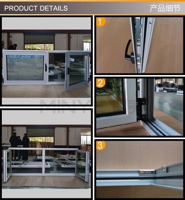 Σαγκάη Αλουμίνιο διπλό κρεμασμένα παράθυρα με κατακόρυφο πρότυπο ανοίγματος και OEM καλωσορίζουμε