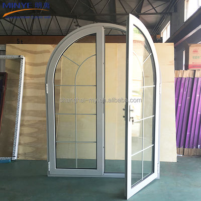 Αψίδα Top Design Windproof Casement πόρτα με σκόνη επικαλυμμένο φινίρισμα σε ρουστίκ στυλ