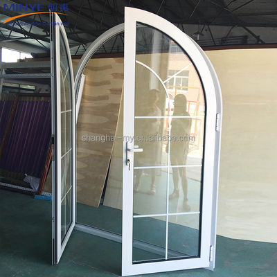 Αψίδα Top Design Windproof Casement πόρτα με σκόνη επικαλυμμένο φινίρισμα σε ρουστίκ στυλ