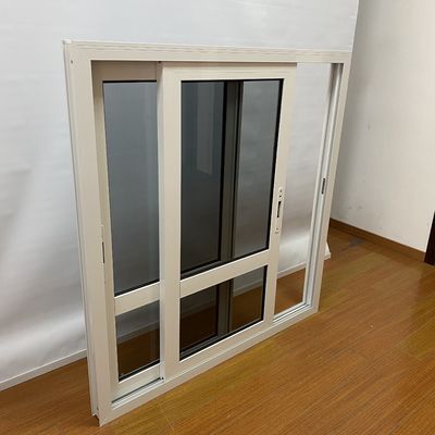 1.4mm πάχος προφίλ διπλό γυαλί διπλό θραυσμένο γυαλί αλουμινίου κράμα συρόμενο παράθυρο