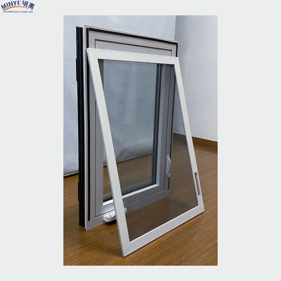 Μαύρο και λευκό μοντέρνο παράθυρο Grill Design Αμερικανικό παράθυρο Casement με 1.4mm Προφίλ