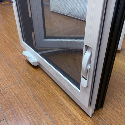 Μαύρο και λευκό μοντέρνο παράθυρο Grill Design Αμερικανικό παράθυρο Casement με 1.4mm Προφίλ