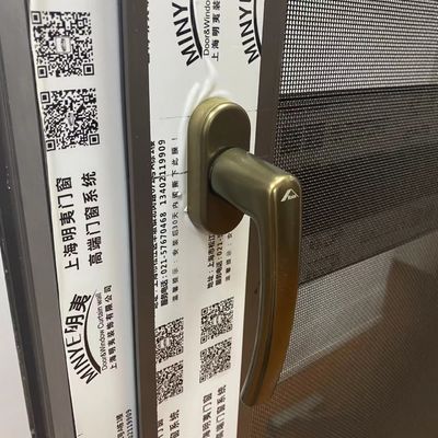 Μινιμαλιστική γυάλινη πόρτα με κινεζικό υλικό από αλουμίνιο διπλό φύλλο