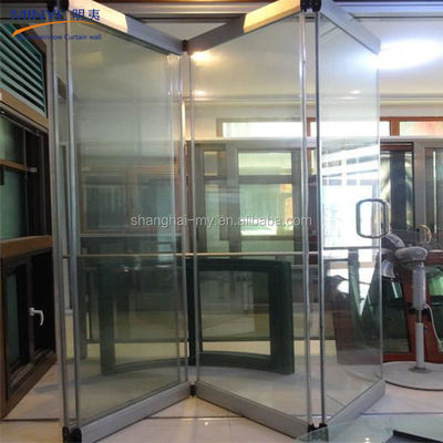 Όμορφη χωρίς πλαίσιο Custom Glass Αλουμινίου μπαλκόνι αναδιπλούμενη πόρτα με θερμική μόνωση