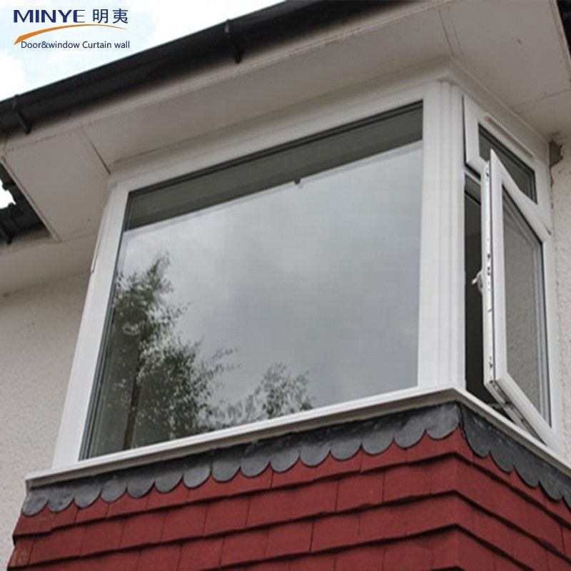 Διπλό γυάλινο διπλό θολωμένο γυαλί Swing Out PVC Vinyl Windows για κατοικίες