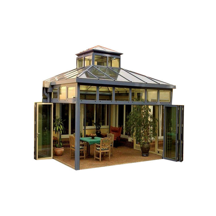 Εξωτερικό Solarium με εξατομικευμένο μέγεθος Αλουμινίου Curved Glass και κράμα Αλουμινίου