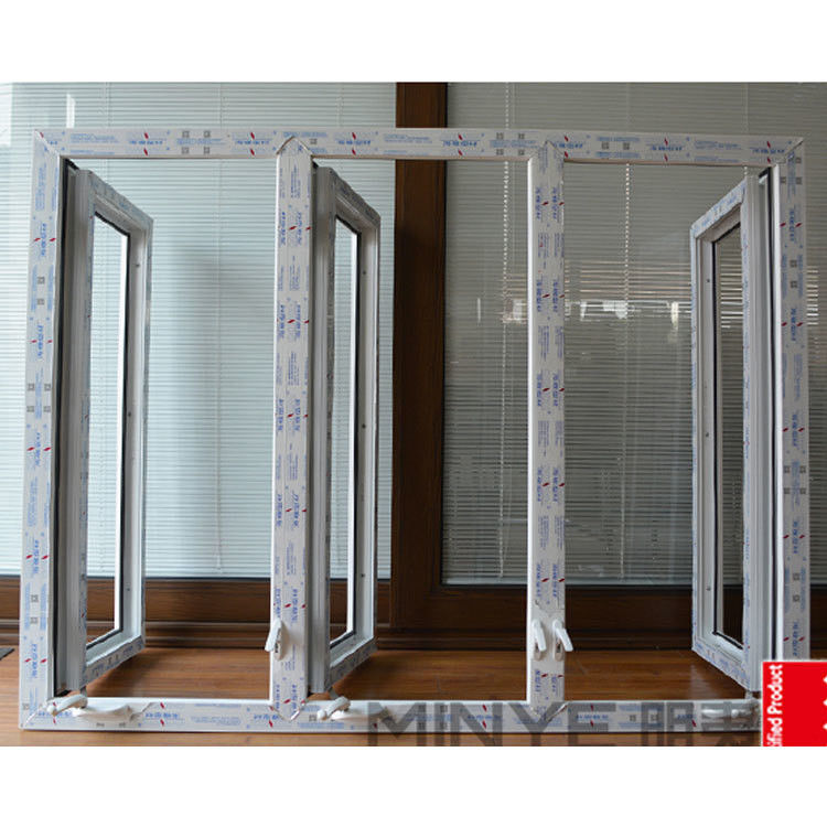 Shanghai Rehau Γερμανικό σχεδιασμό παραθύρων PVC με ελαστική λωρίδα EPDM και πέλμα ασφαλείας